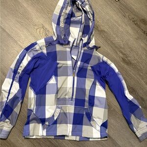 lululemon athletica Royal Blue & White Striped Activewear windbreaker size 6